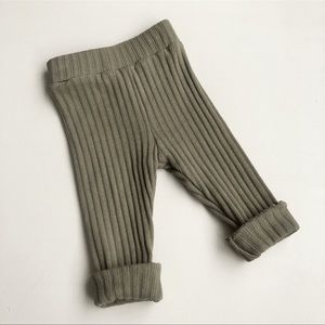 Wide Ribbed Leggings - Desert Sage